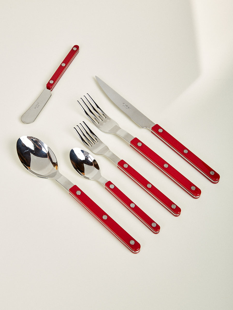 Stainless Steel Flatware in Red