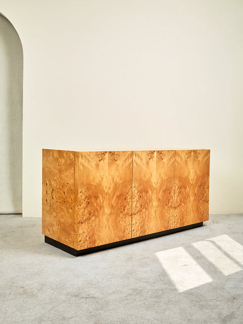 Vintage Burl Wood Credenza