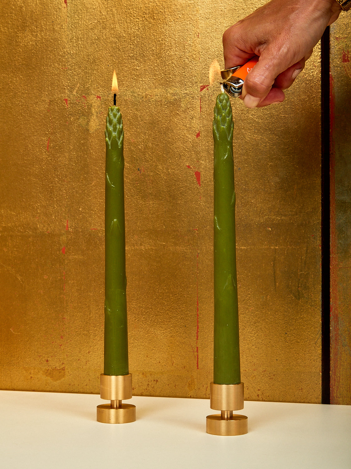 Solid Brass Candle Holder