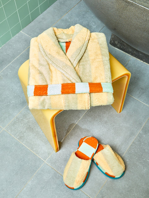 Terry Stripe Slippers