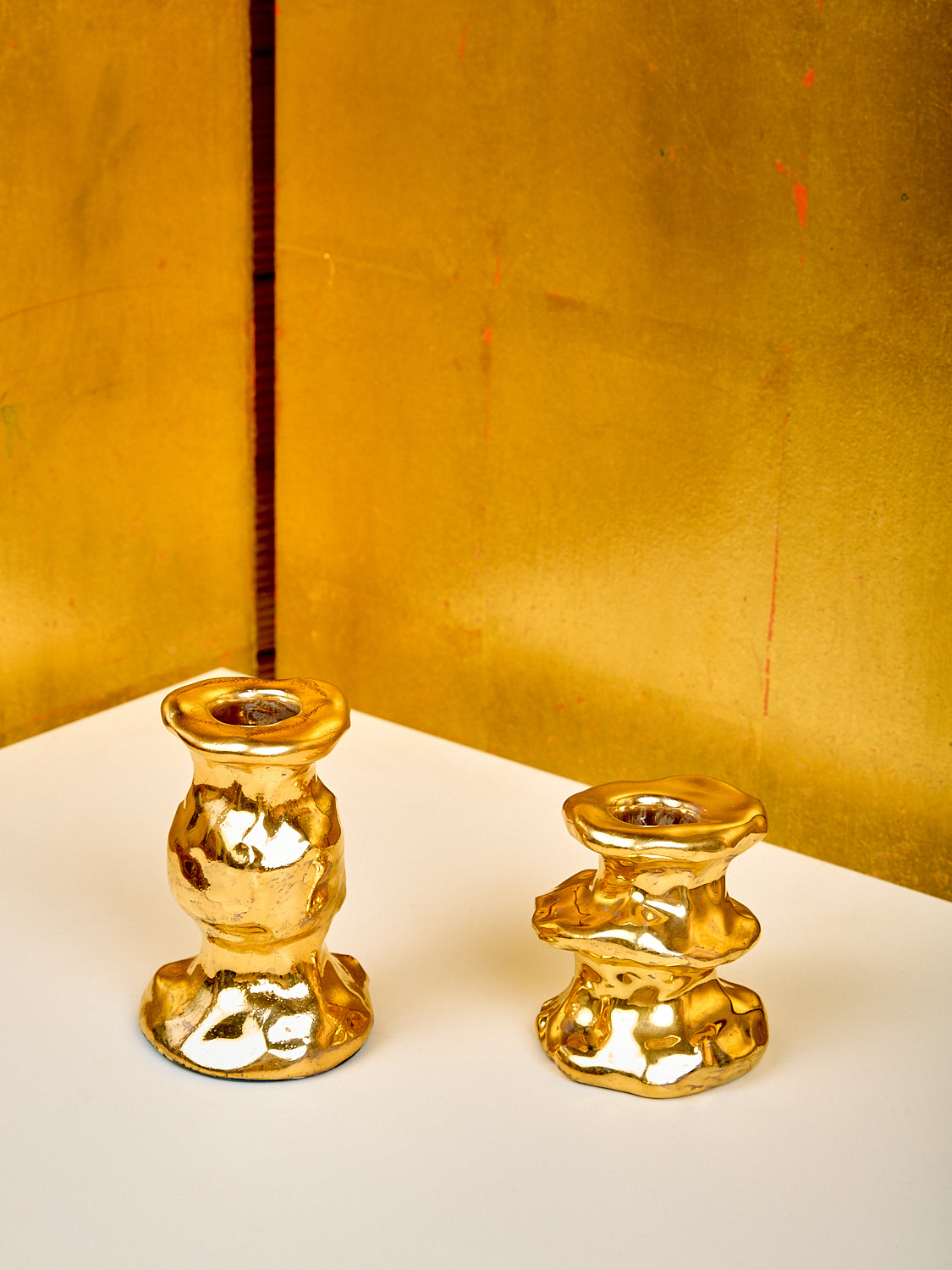 Golden Candle Holder