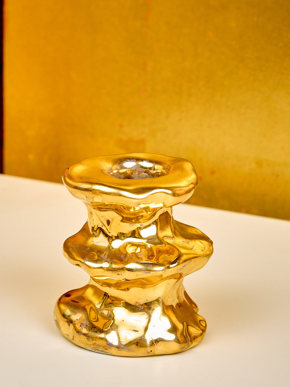 Golden Candle Holder