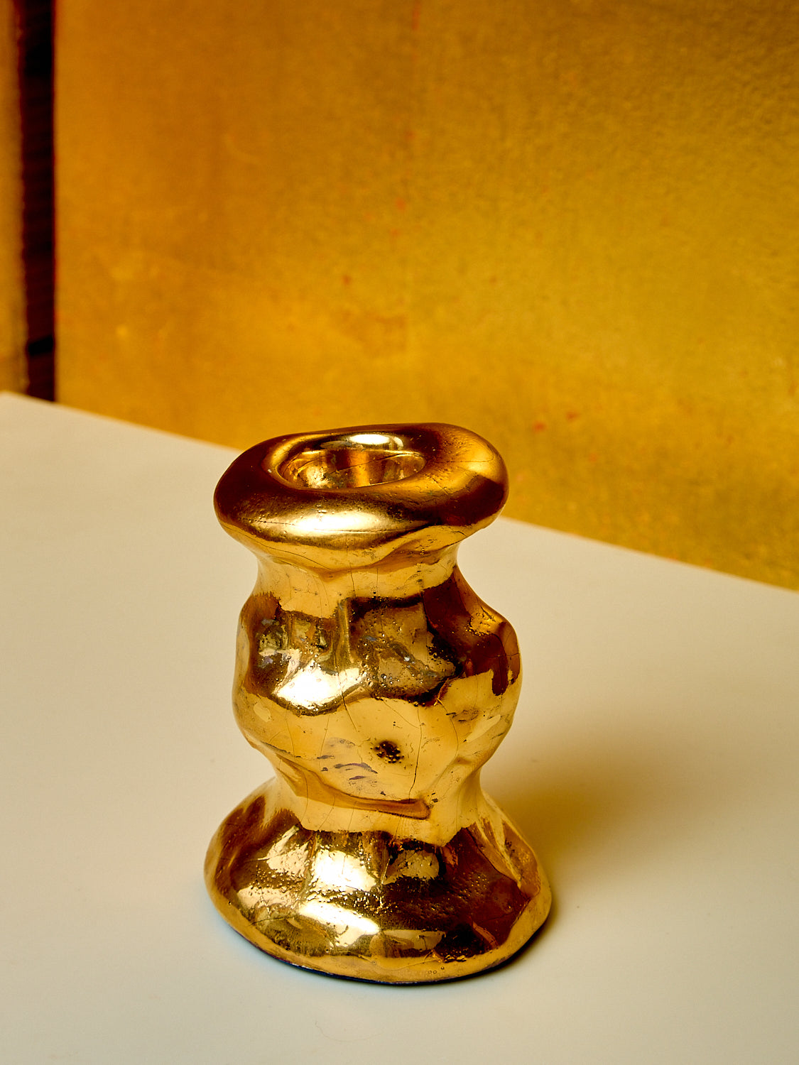 Golden Candle Holder