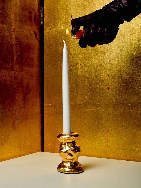 Golden Candle Holder