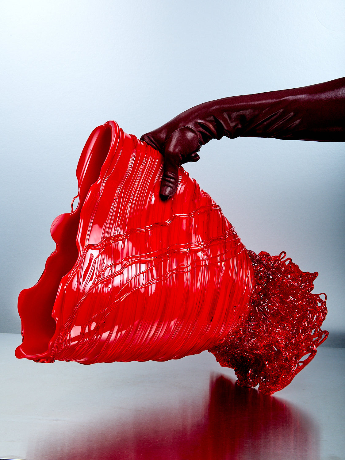 Large Spaghetti Vessel in Red