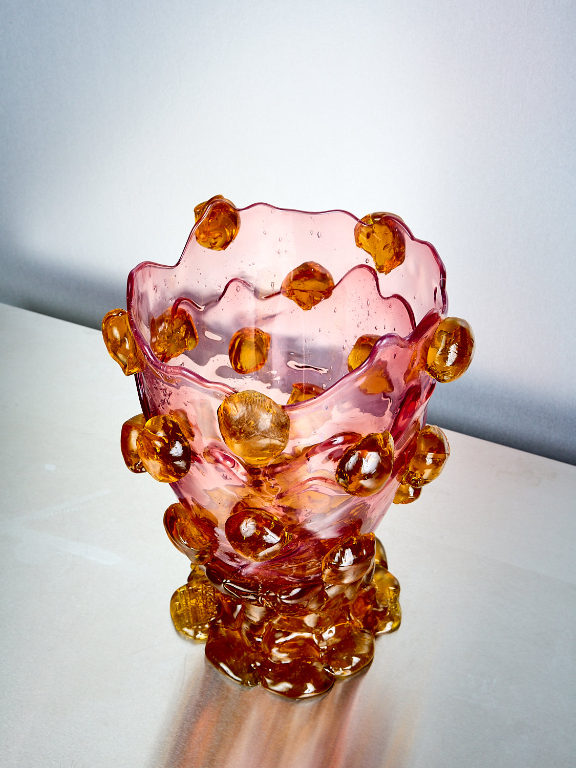Nugget Vessel in Pink Amber