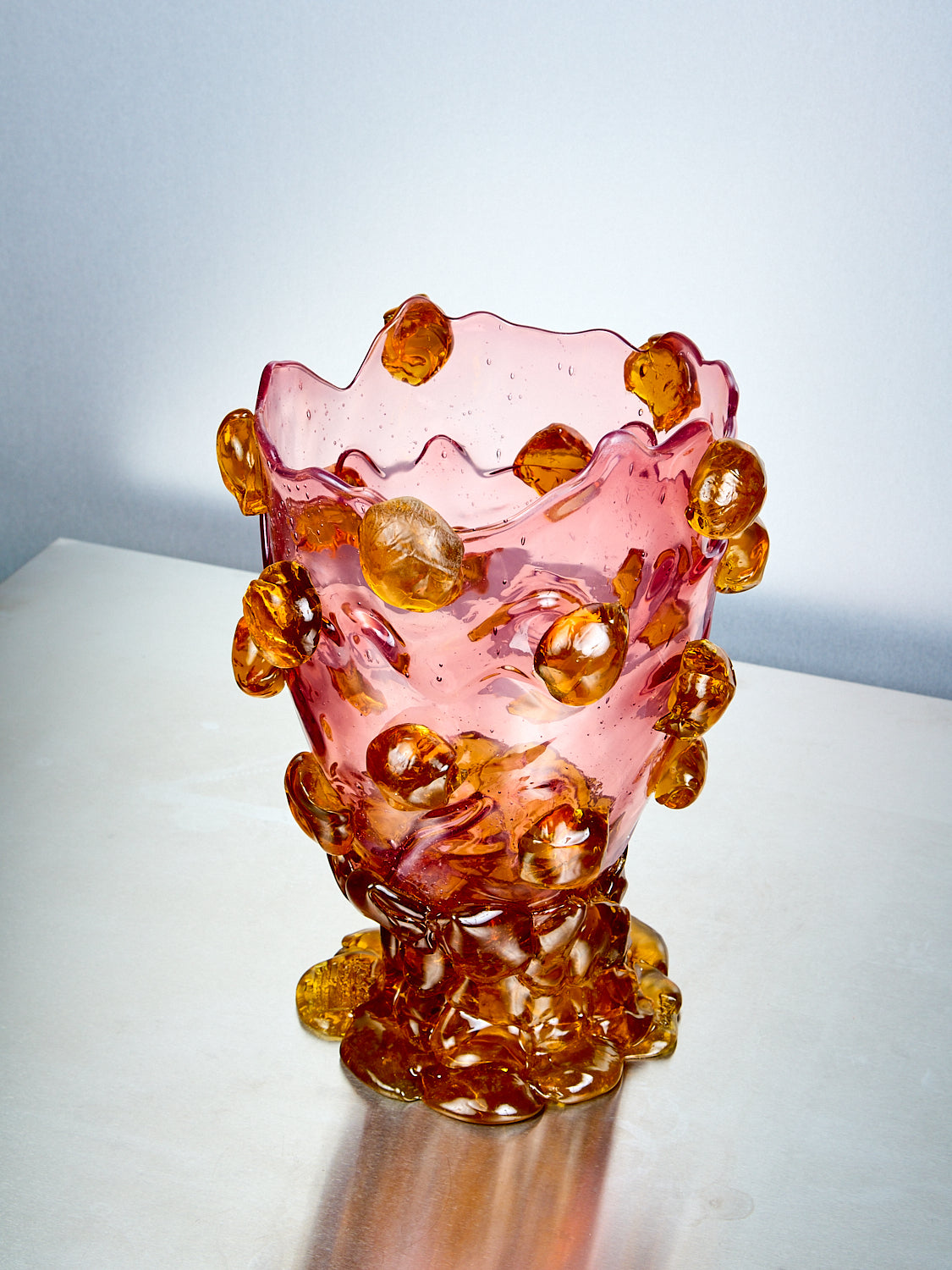 Nugget Vessel in Pink Amber