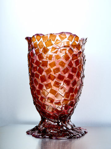 Rock Vessel in Pink Amber
