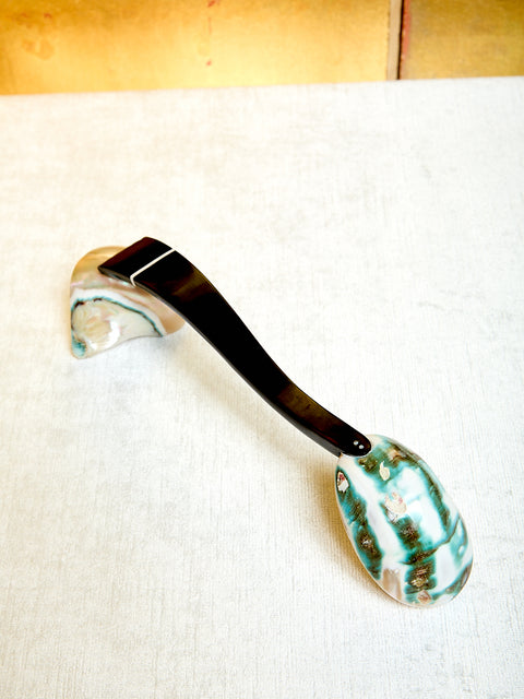 Pearl & Horn Serving Spoon