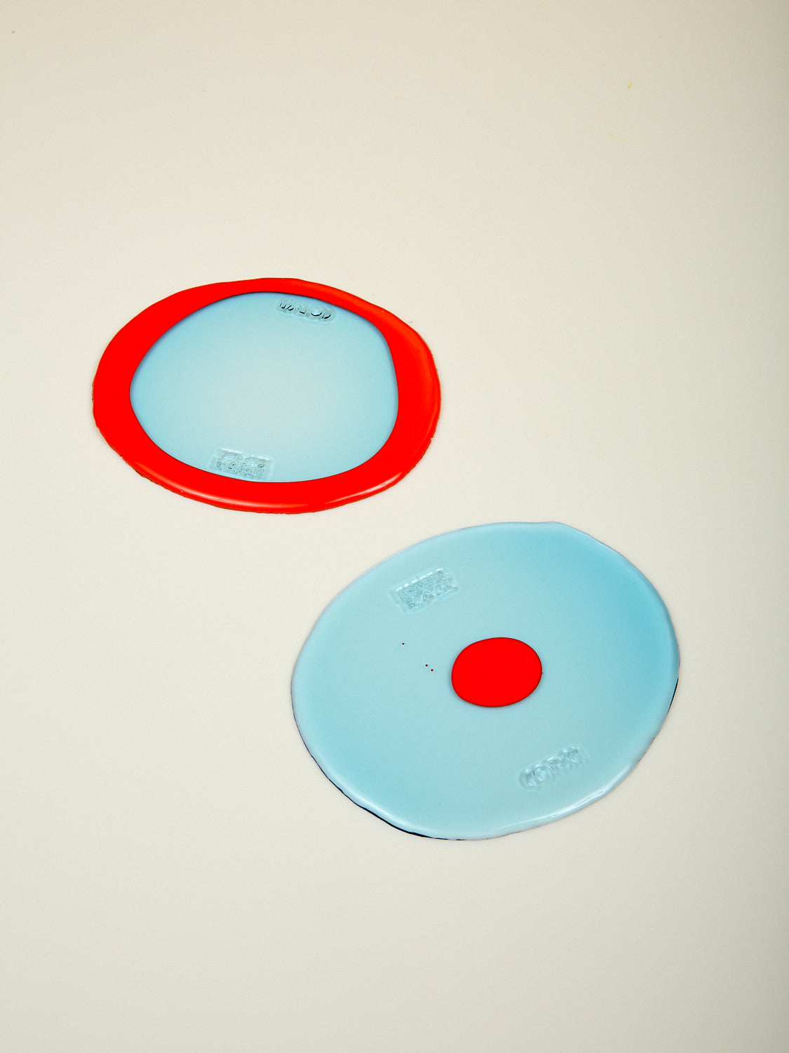 Set of 2 Table-Mates Small (Aqua/Red)