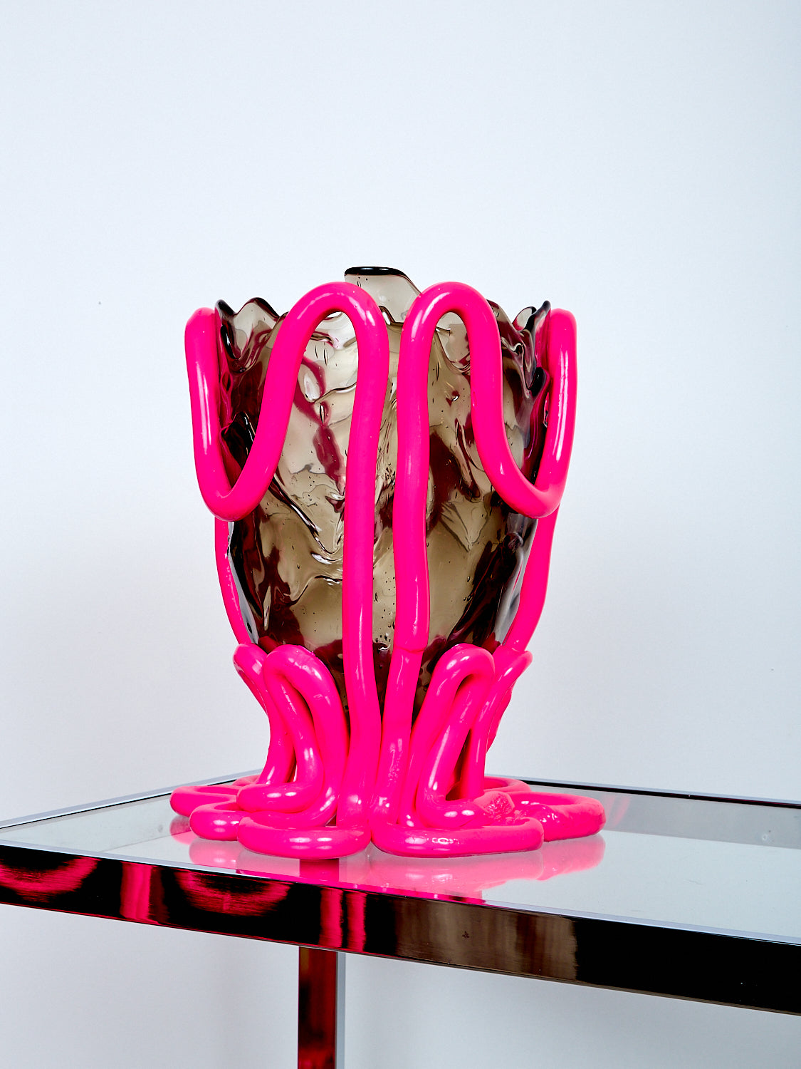 Large Indian Summer Vessel in Hot Pink