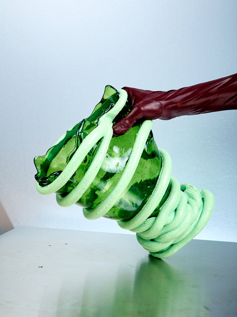 Pompitu Vase in Green