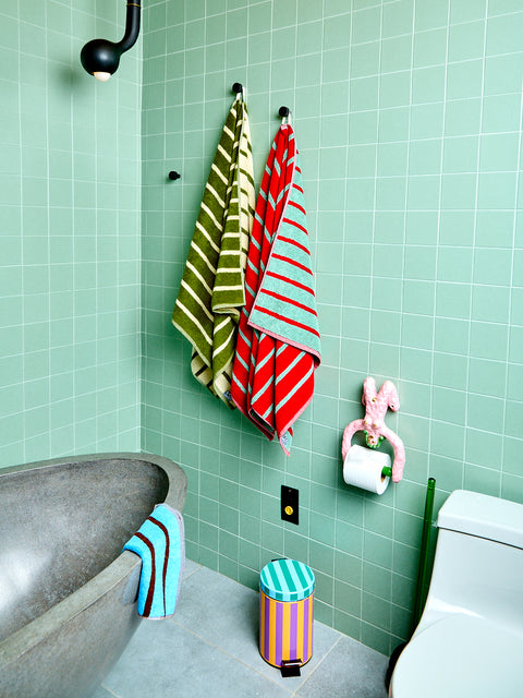 Bird Stripe Towels Set of 5