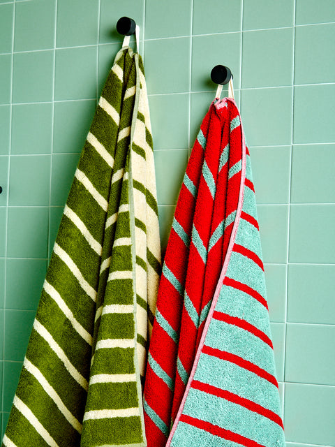 Bird Stripe Towels Set of 5