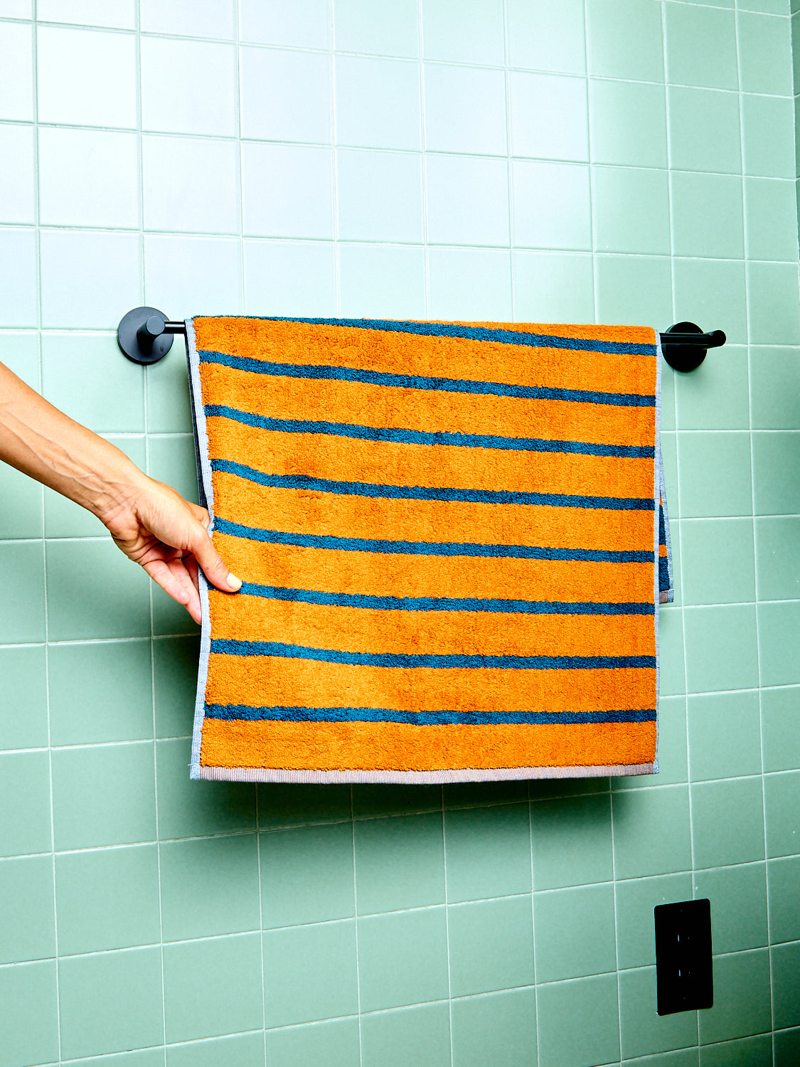 Bird Stripe Bath and Hand Towels