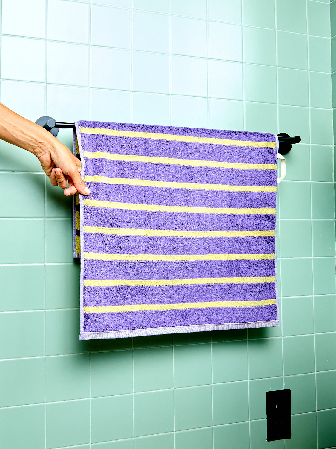 Bird Stripe Bath and Hand Towels