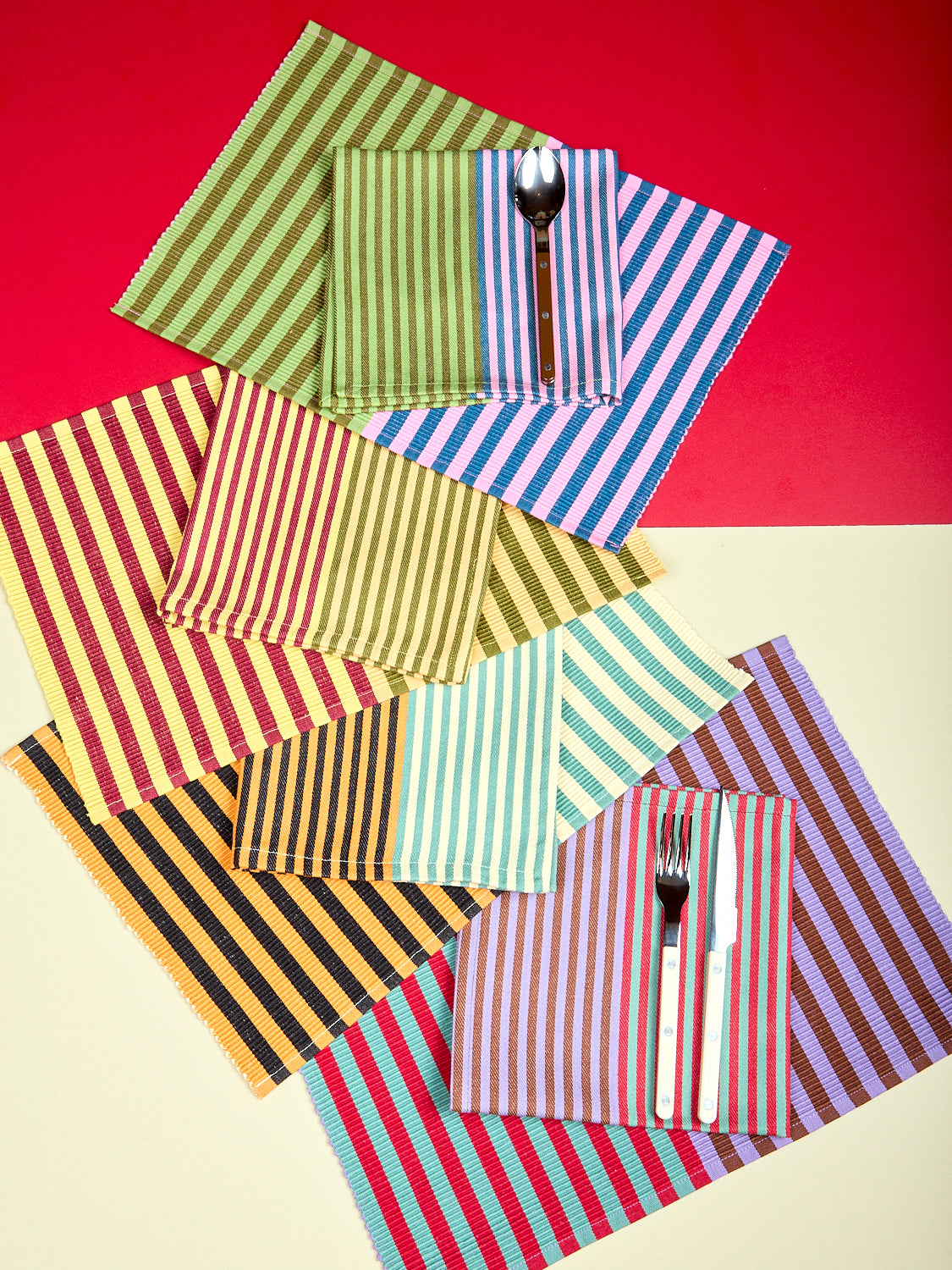 Duo Striped Napkins and Placemats