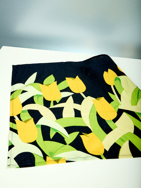Tulips Linen Tea Towel by Alex Katz