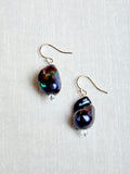 Host Earrings with Baroque Pearls and Gems