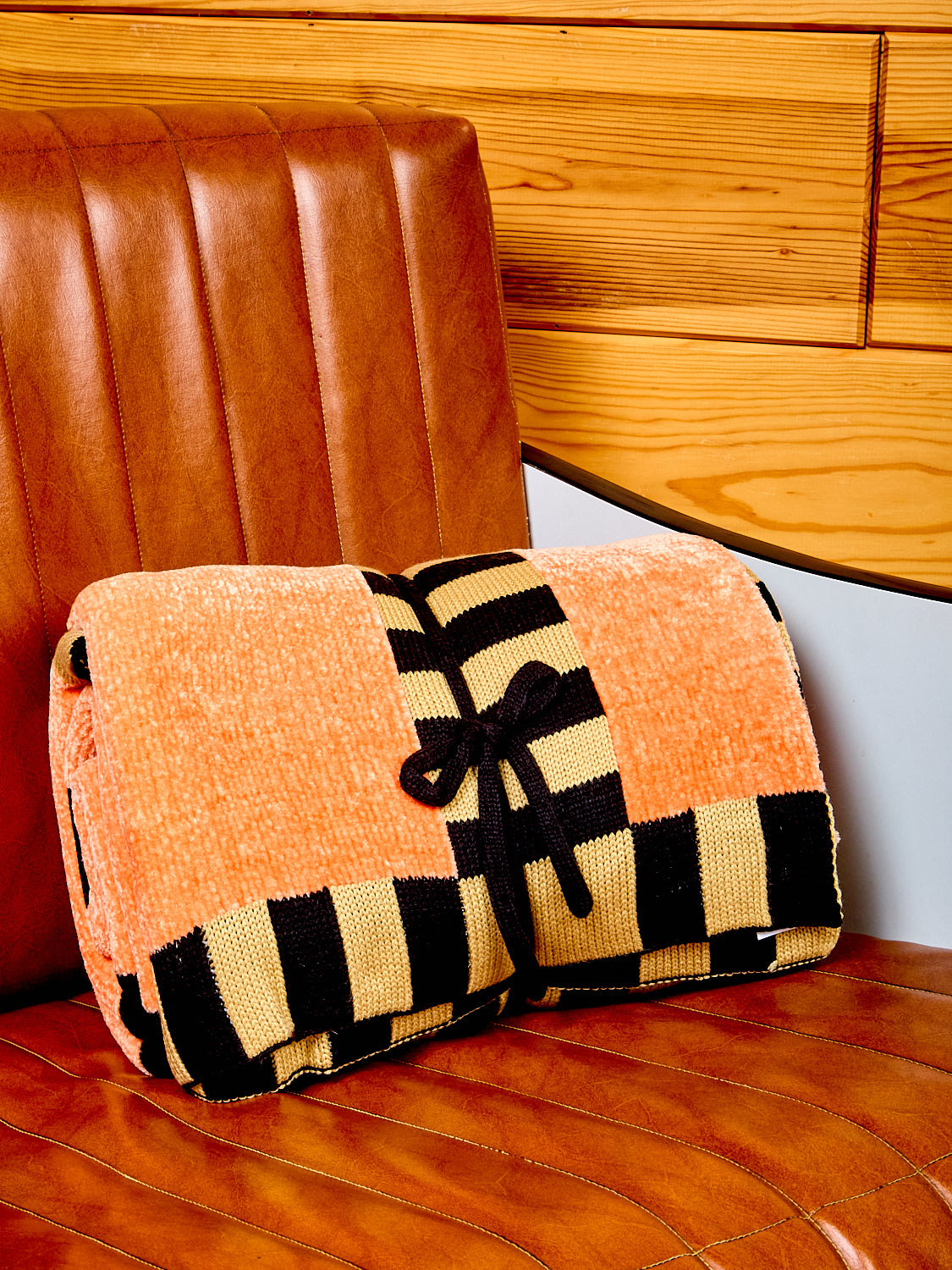 Tile Patch Chenille Throw Blanket