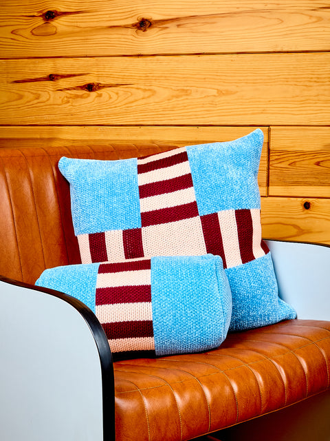 Tile Patch Chenille Pillow