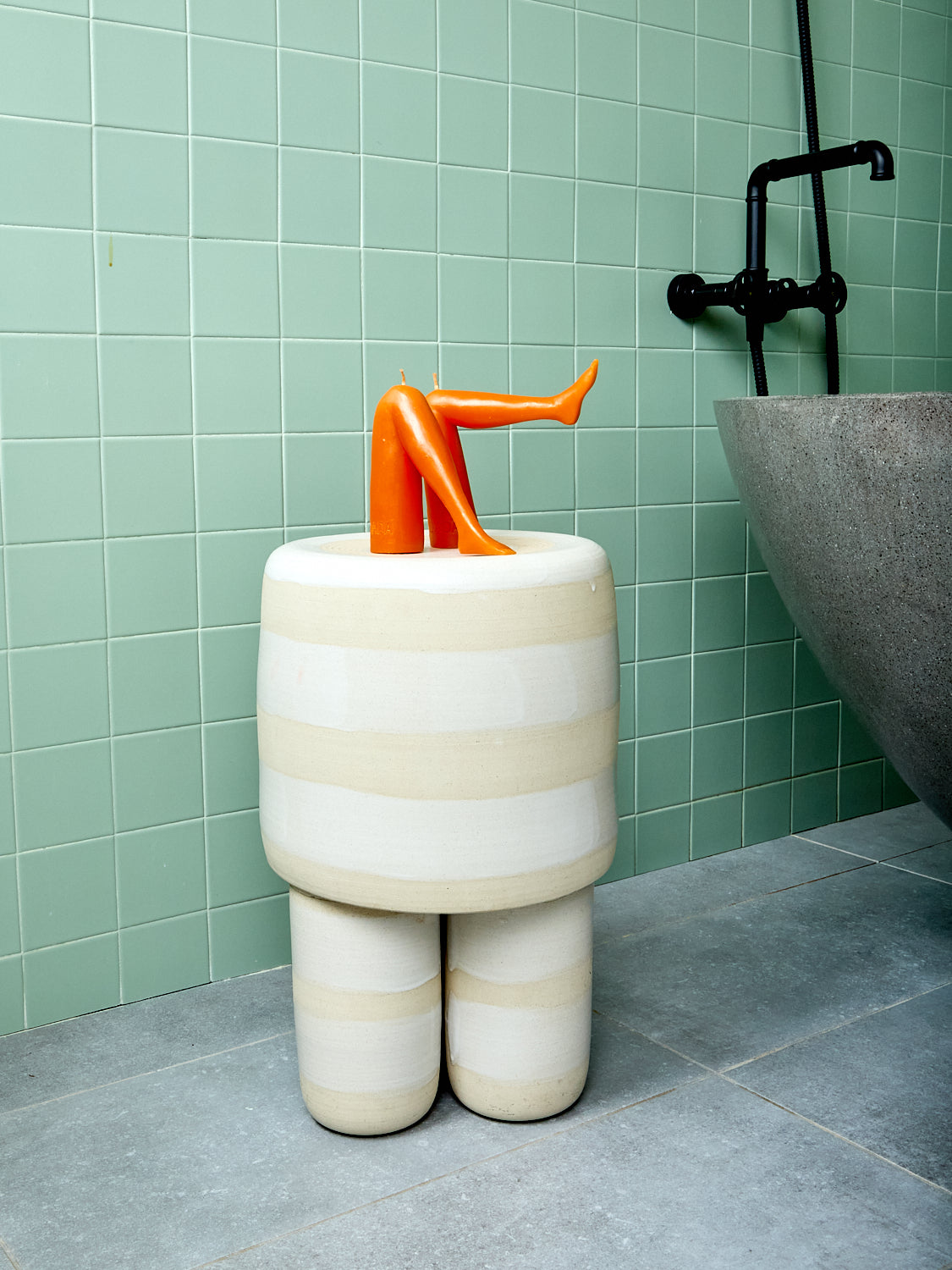 Ceramic Milking Stool