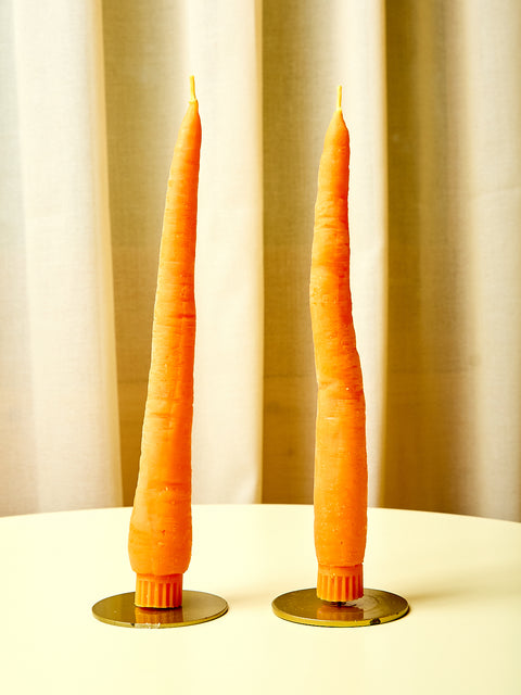 Carrot Taper Candles