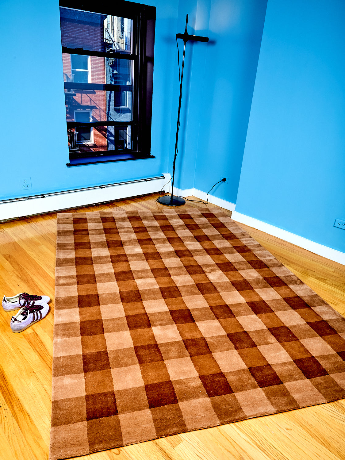 Picnic Gingham Rug in Brown