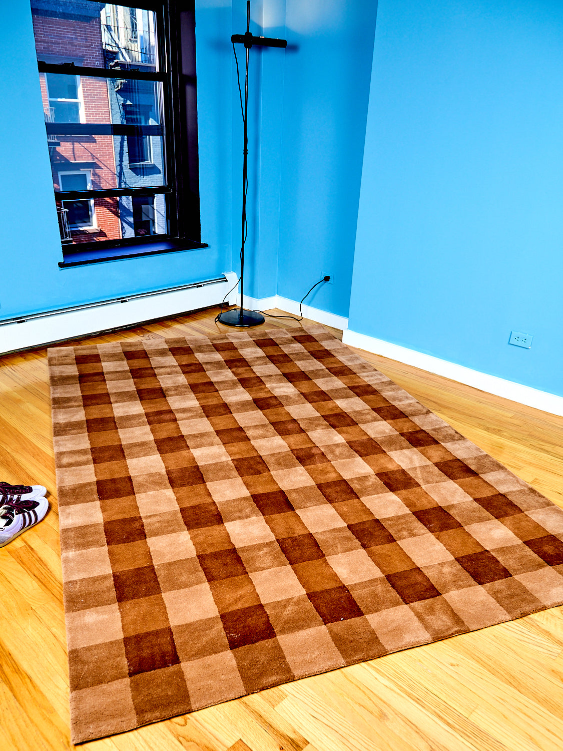 Picnic Gingham Rug in Brown