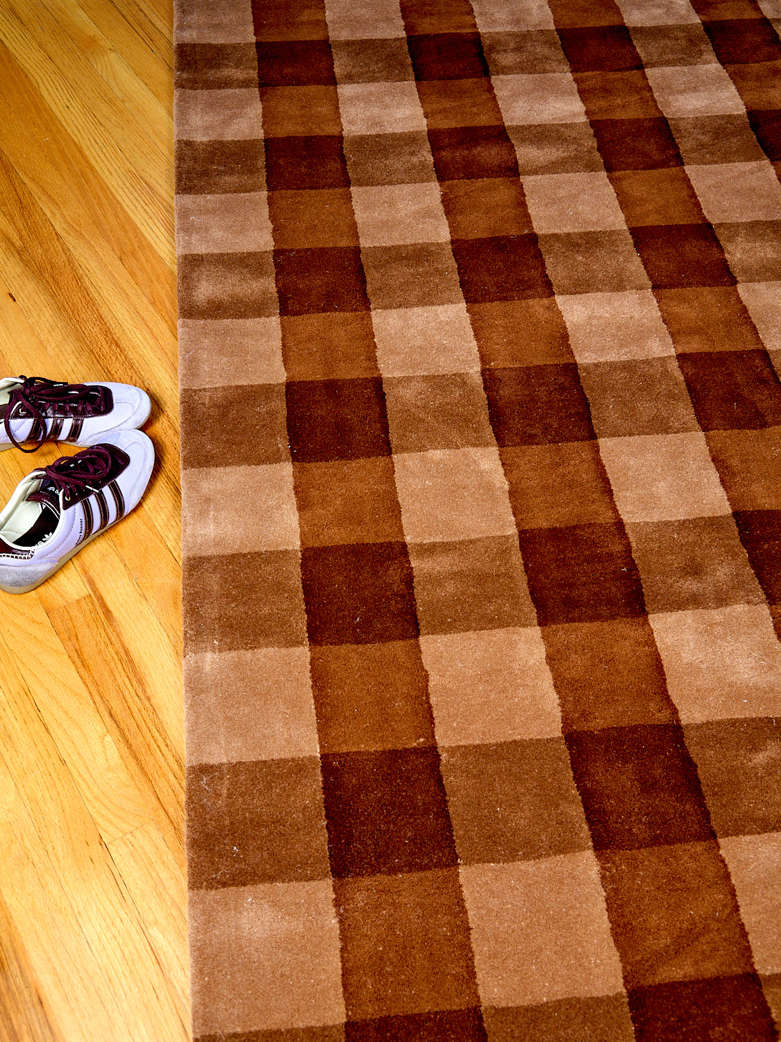 Picnic Gingham Rug in Brown