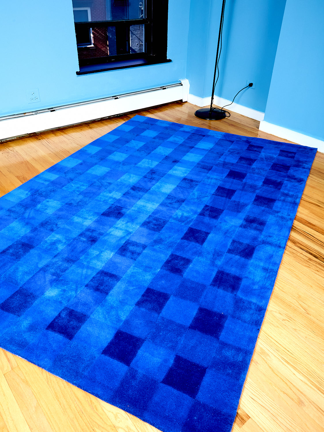 Picnic Gingham Rug in Blue