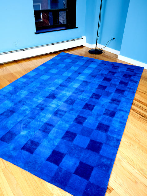 Picnic Gingham Rug in Blue