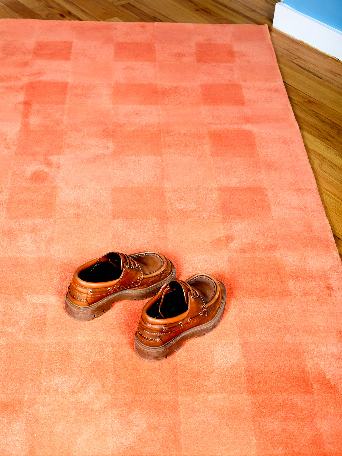 Picnic Gingham Rug in Berry