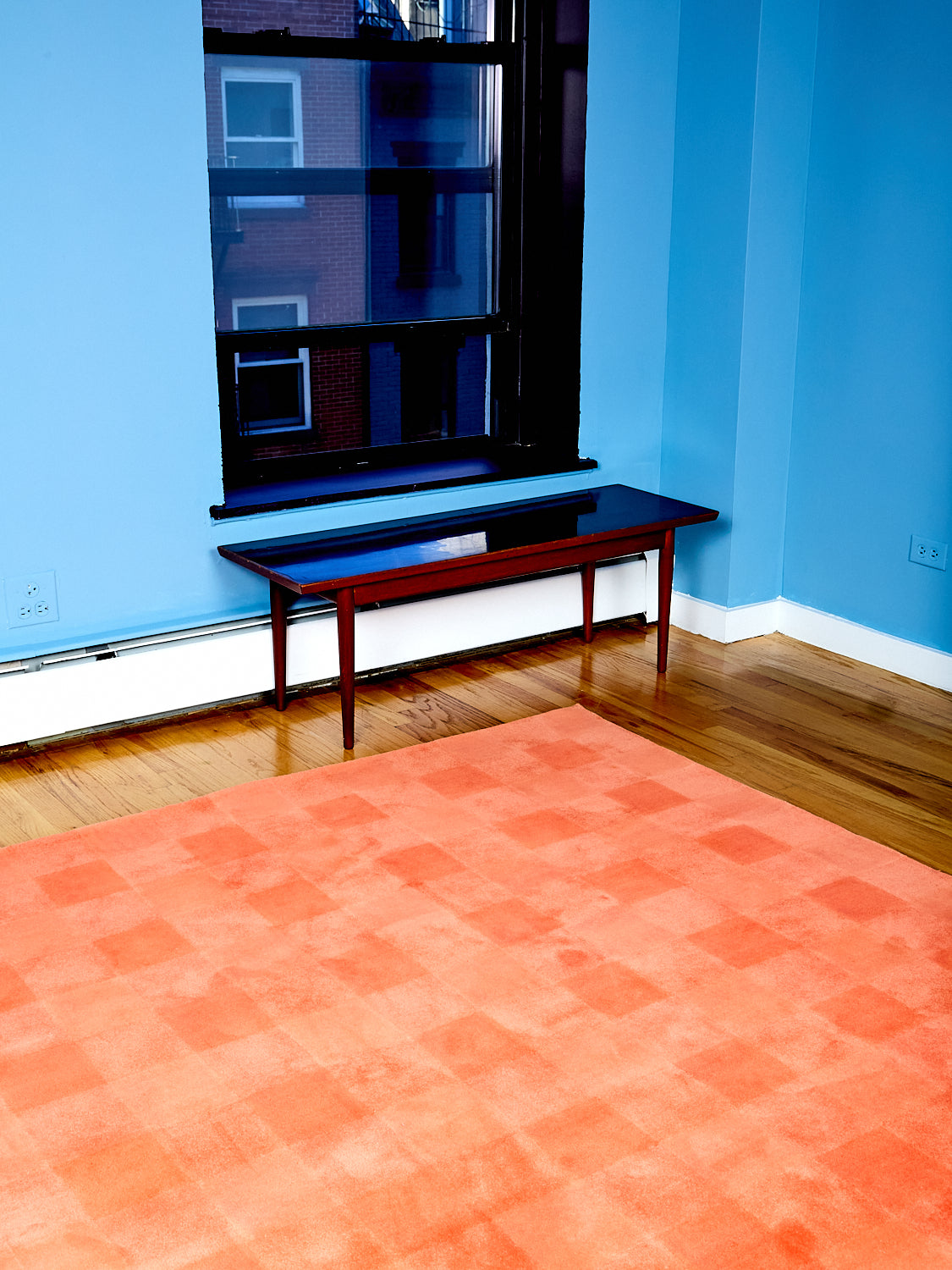 Picnic Gingham Rug in Berry