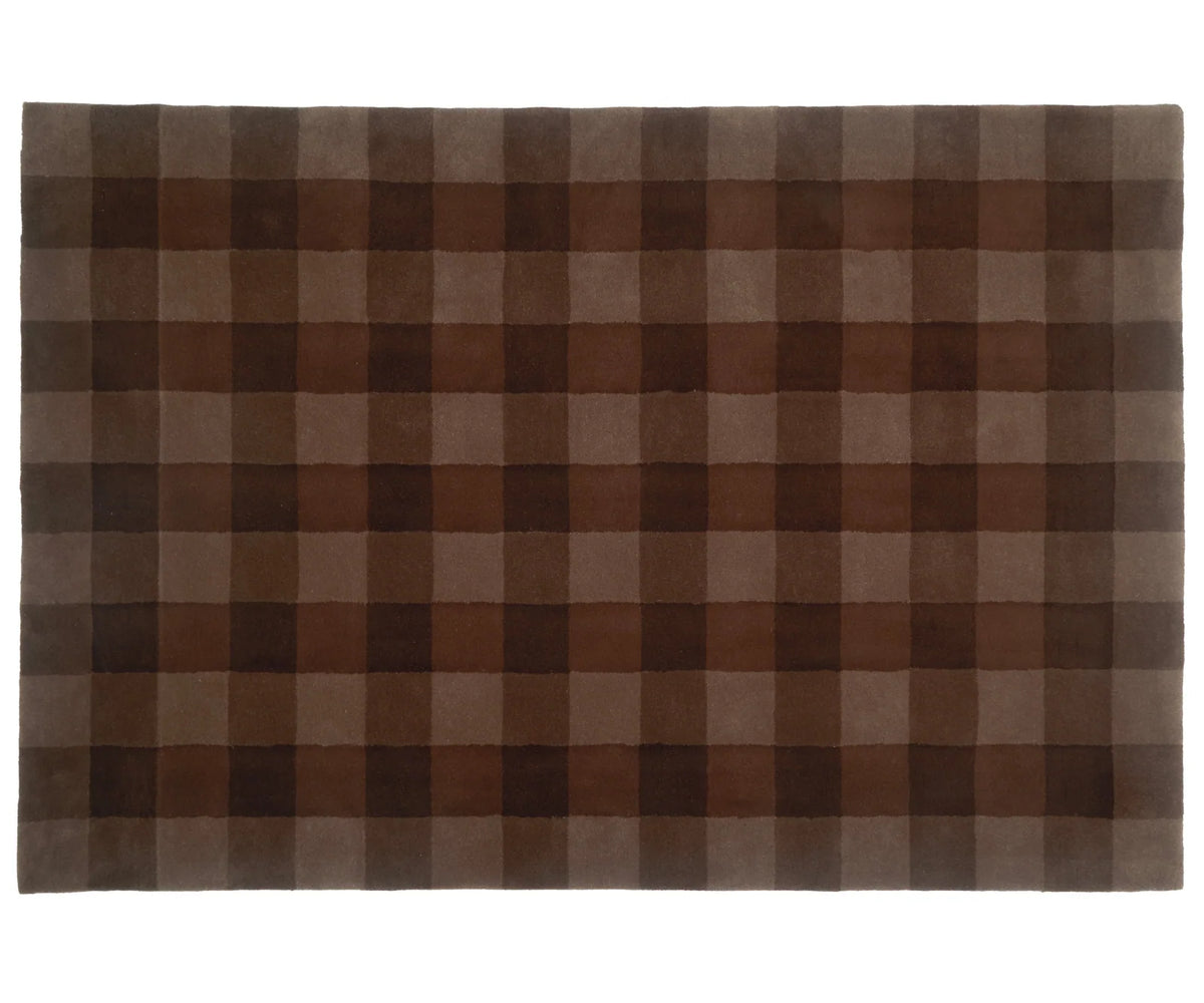 Picnic Gingham Rug in Brown