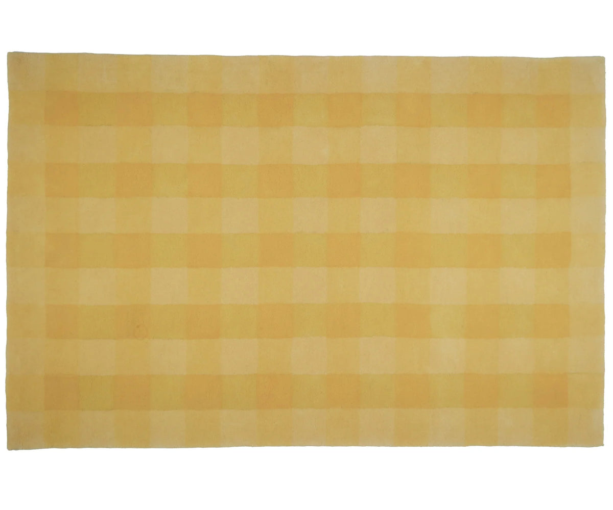 Picnic Gingham Rug in Yellow