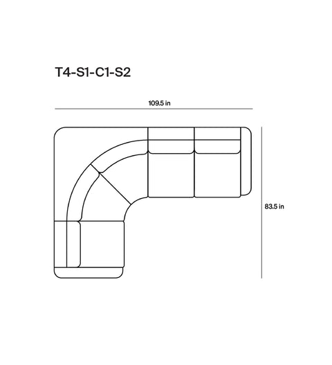 T4 Modular Corner Sofa