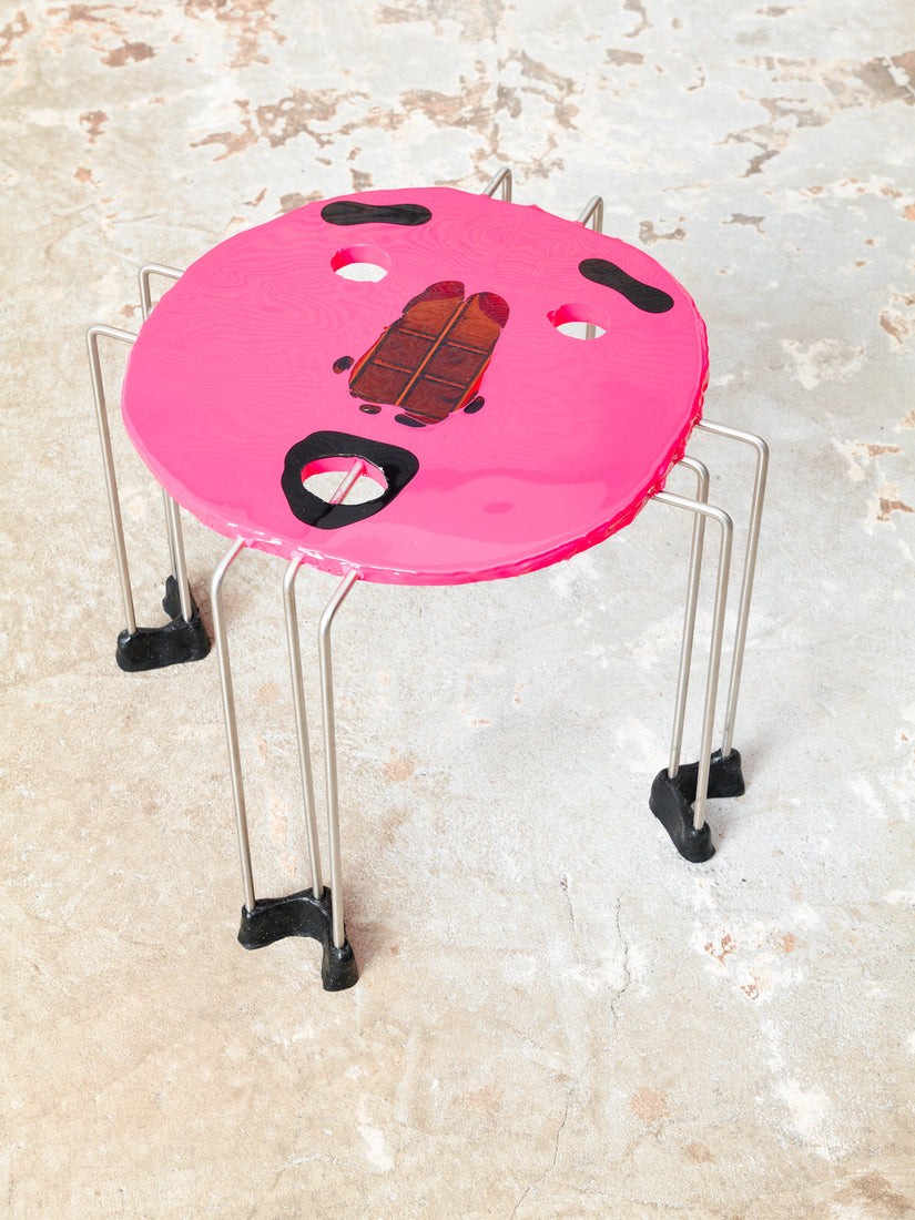 Pink Triple Play Face Table by Gaetano Pesce for Fish Design.