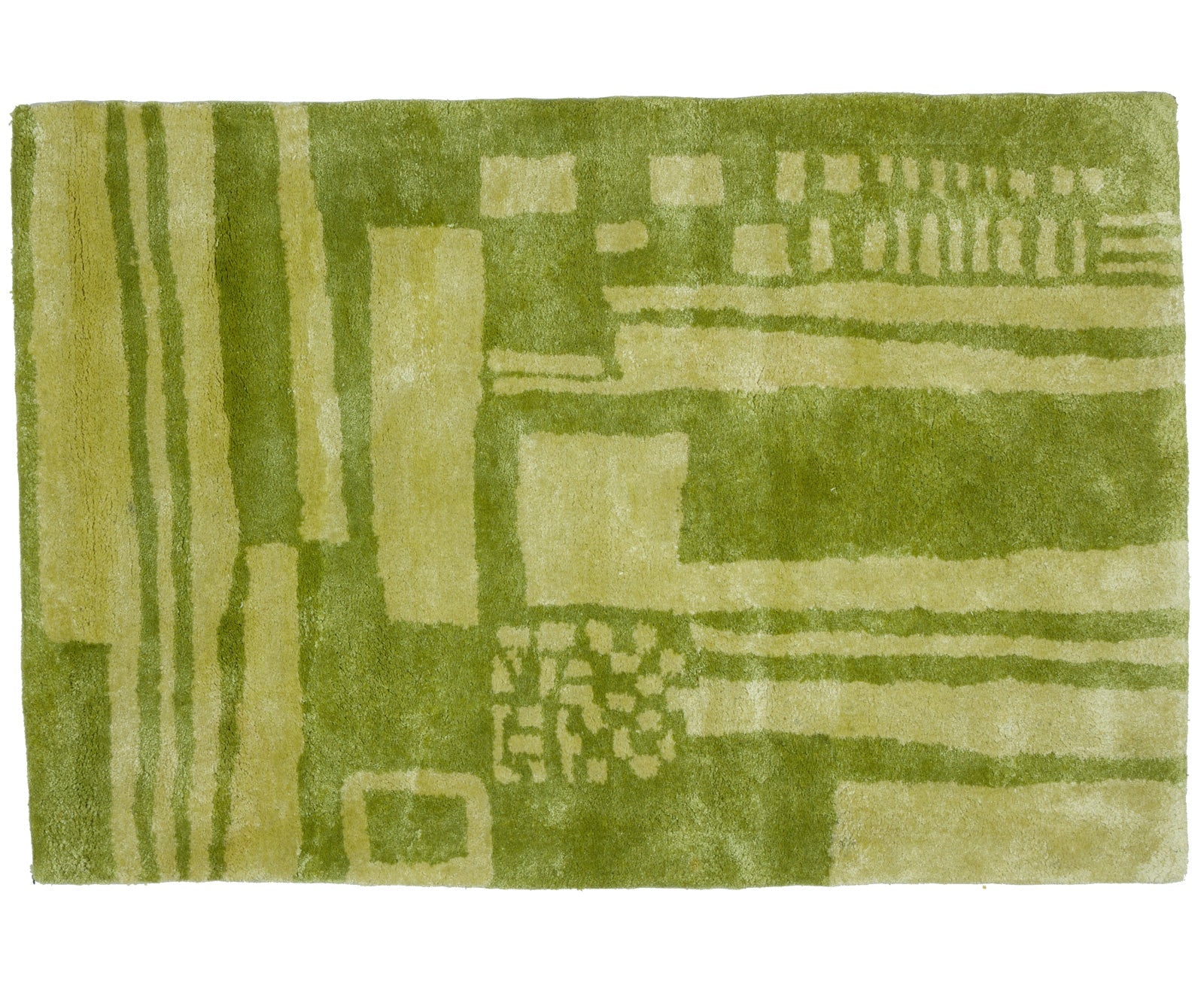 Aerial view of Battenberg rug in Match. Displayed on a white background.