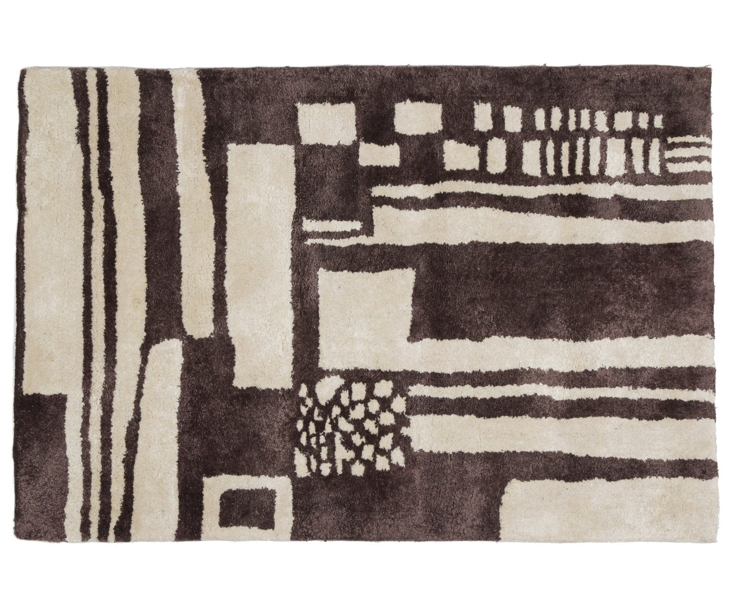 Aerial view of the Battenberg Rug by Cold Picnic with white background.