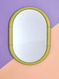 Ceramic Mirror in Chartreuse by Entler.