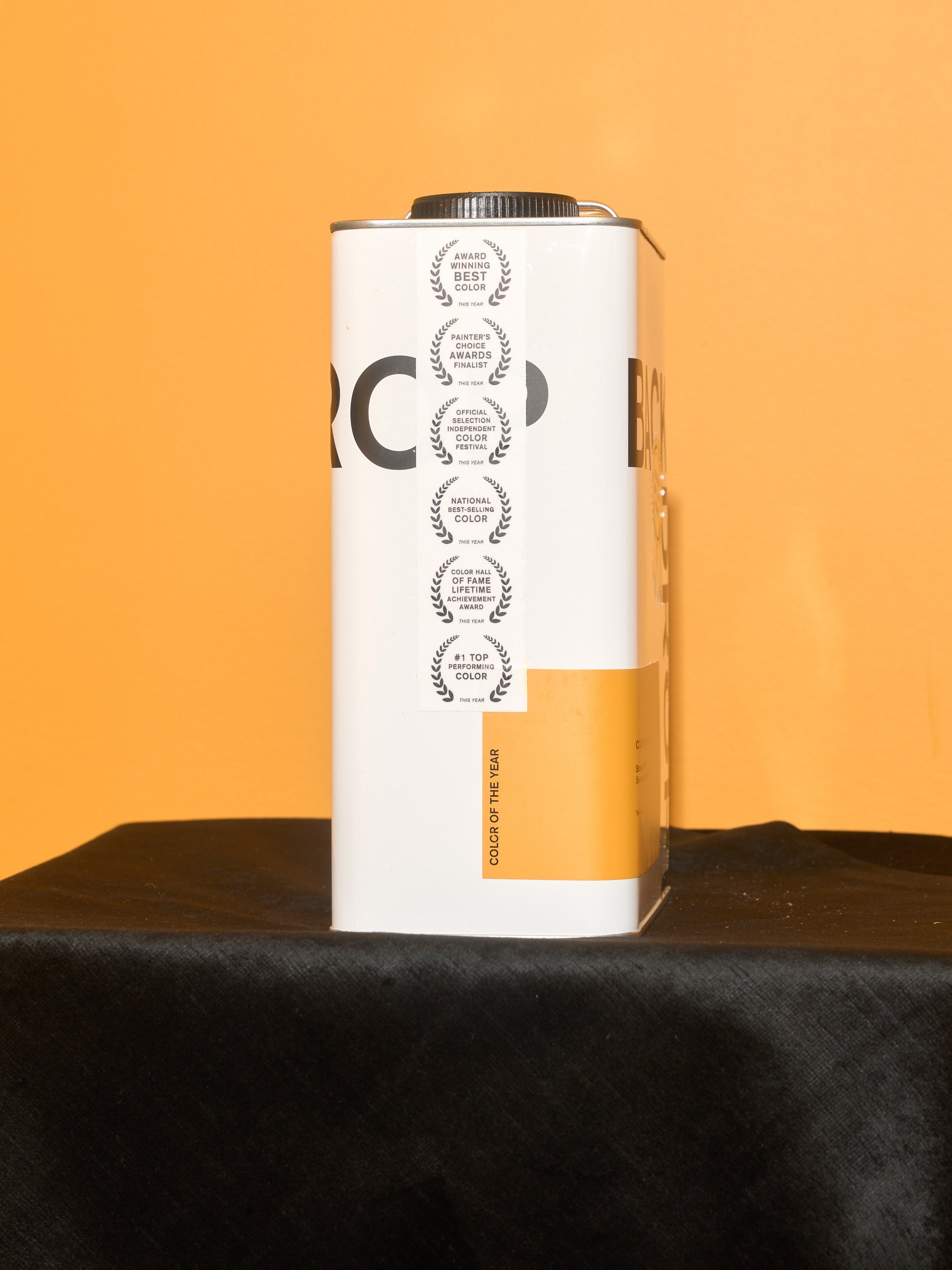 Side of the Color of the Year paint can.
