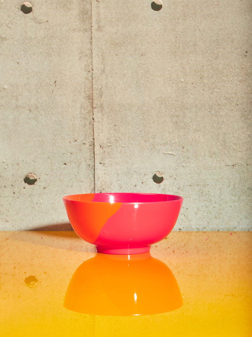 Orange and Pink Melamine Bowl by Thomas Fuchs.