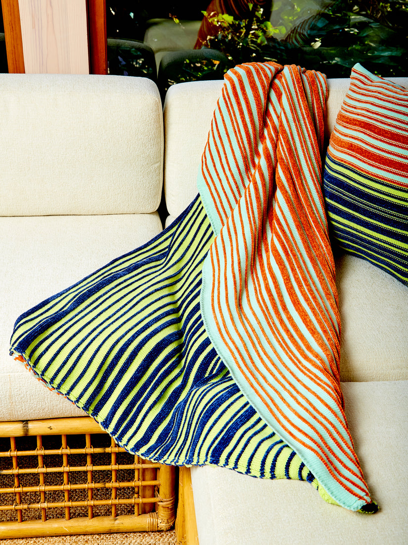 Retro Chenille Throw Blanket