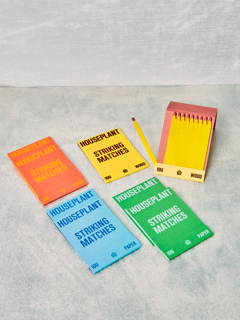 Oversized books of matches in 4 different colorways.
