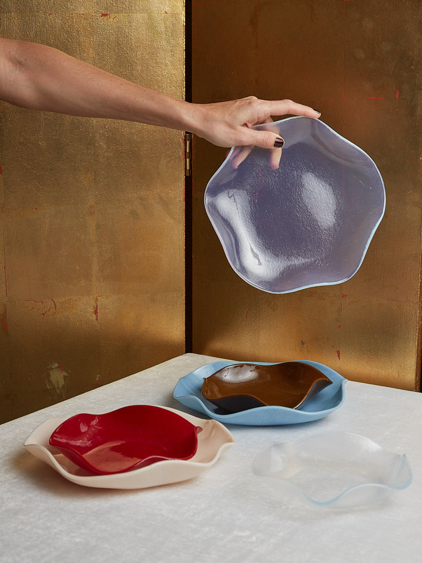 Petal Plate Sets in three colorways by Sophie Lou Jacobsen.