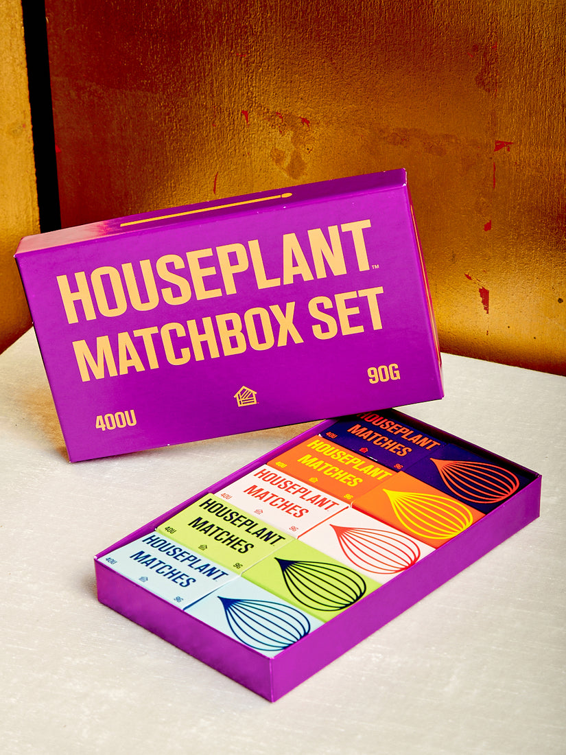 Houseplant Matchbox Set of 10 matchboxes in 5 different colorways.