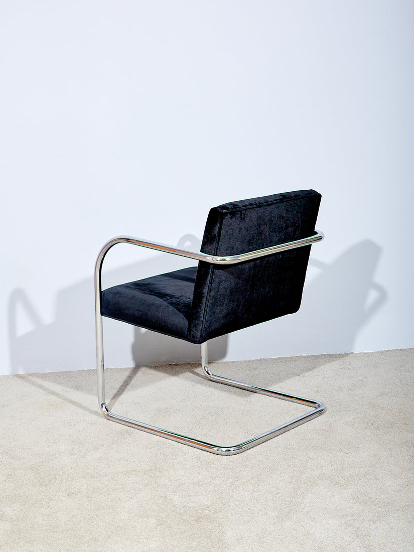 Vintage BRNO Chair in black velvet.