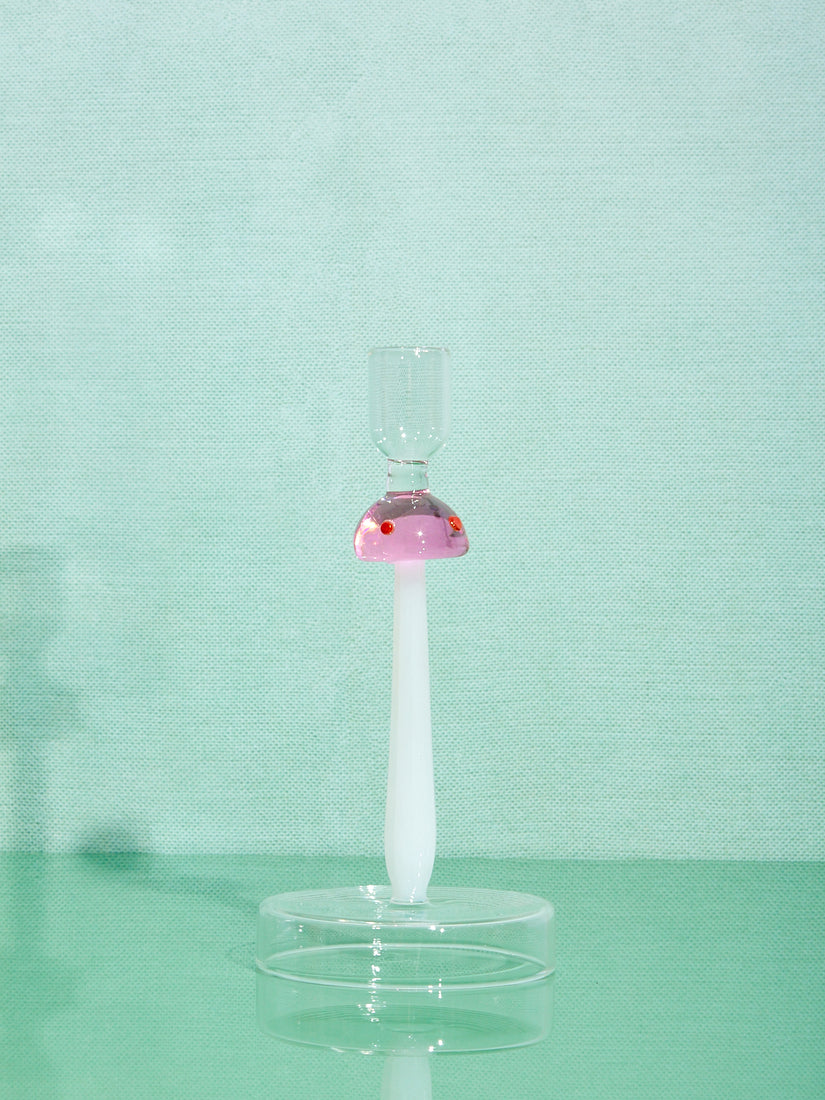 Pink Mushroom Candle Holder by Ichendorf Milano.