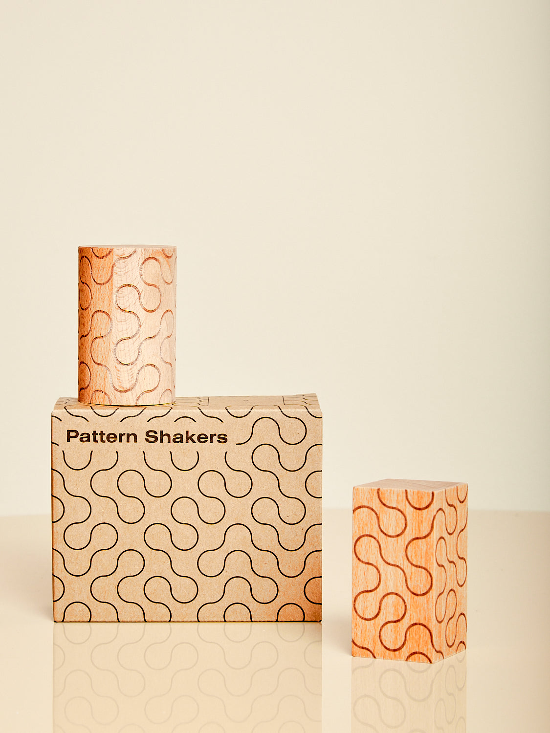 Pattern Shakers by Dusen Dusen for Areaware with its box.